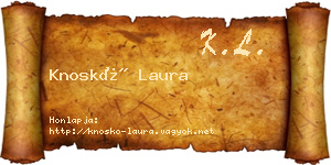 Knoskó Laura névjegykártya